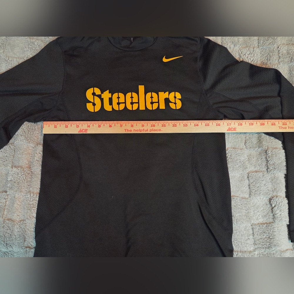 Nike Pittsburgh Steelers Shirt Men's Size S Black On Field Long Sleeve 2-Sided - Picture 5 of 12